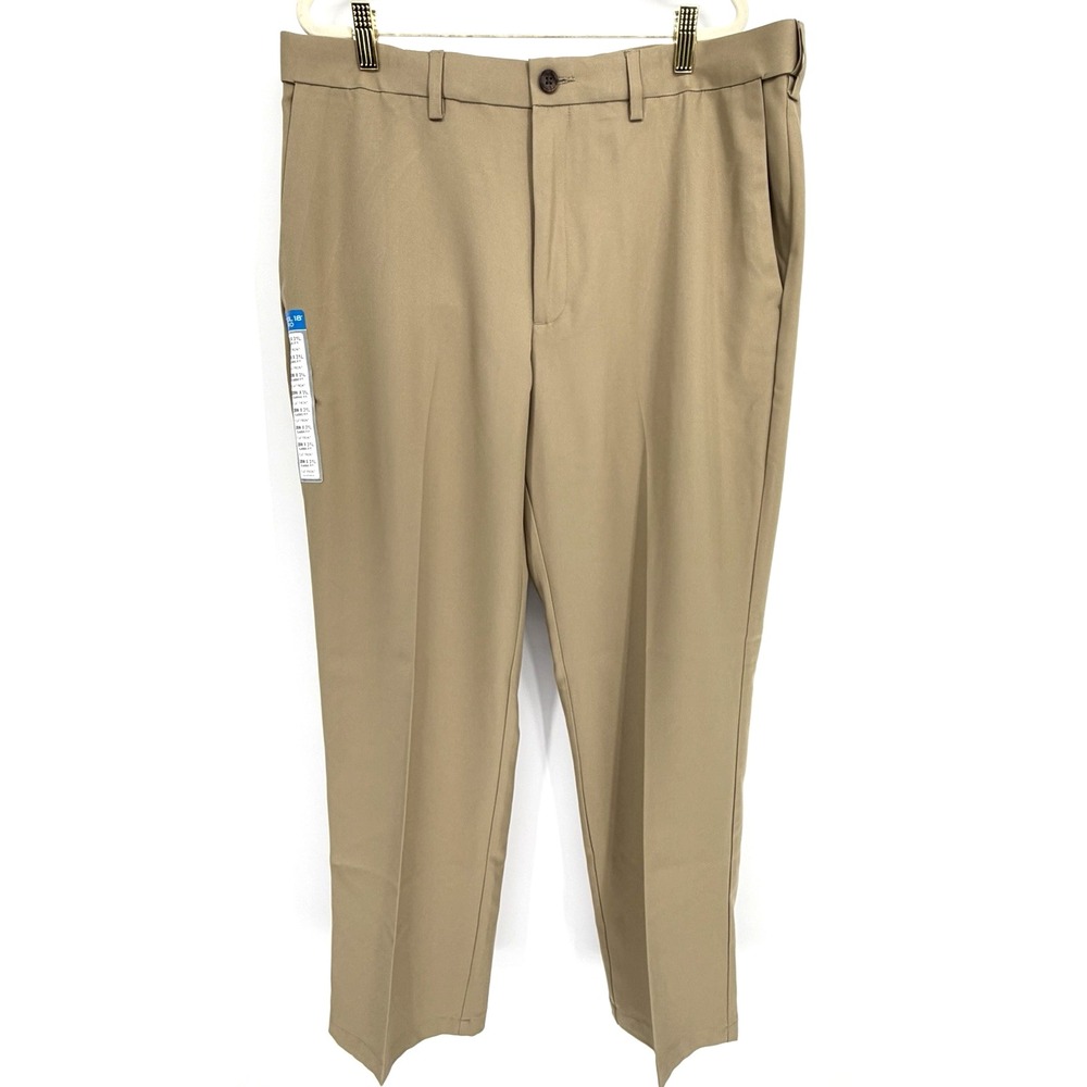 Haggar Cool 18 Pro Classic Fit Pants 38x31 Comfort 4 Way Stretch No Iron NEW